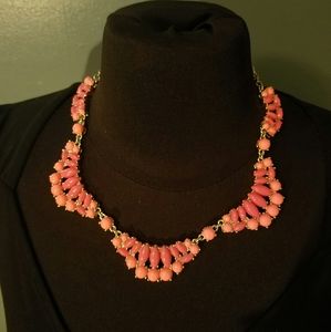 J. Crew Pink Beaded Statement Necklace
